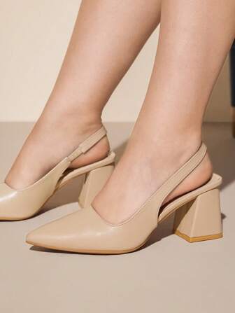 CUCCOO CURVES Bombas de tacón alto de punta afilada cómodas y de moda clásica para mujeres de talla grande