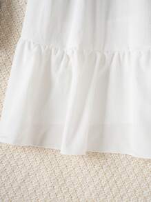 青少年女孩休闲牛仔夹克 + 白色吊带裙套装