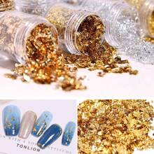 SHEIN Basic living 10g 金属箔片，适用于美甲、绘画、工艺品、树脂首饰制作、DIY 工艺品、粘液和树脂首饰制作 - 金色 - 查看 5