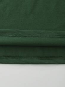 ROMWE MEN Street Life Camiseta de tirantes holgada de cuello redondo con adornos de rhinestones para hombre, ideal para el verano - Verde - Ver 6