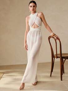 Swim Chiccia 女士百搭长款休闲罩衫，适合夏季度假 - 白色 - 查看 8