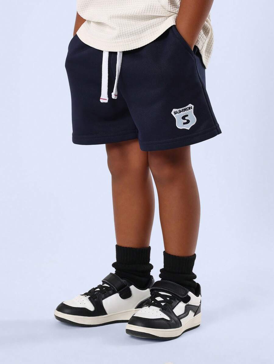 SUMWON Pantaloncini casual estivi con tasche laterali, vita con cordoncino, casual, sportivi, per bambini, ideali per uso quotidiano e attività ricreative