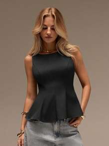 SHEIN Forever 21 女士秋冬正装/返校季/万圣节/婚礼宾客/度假/千禧年/海滩/可爱/教师/外出/商务休闲/优雅/生日/办公室/乡村音乐会/俱乐部/西部风/工作/街头风/复古/节日/鸡尾酒会/锐舞派对/毕业舞会/机场/趣味/基础款/早午餐/2000年代风格/老钱风格/教堂/返校节/高贵/派对/端庄/仙女风/约会之夜/节日/度假装/酷炫/斯德哥尔摩风格/夜生活/露背露脐上衣 - 黑色 - 查看 7