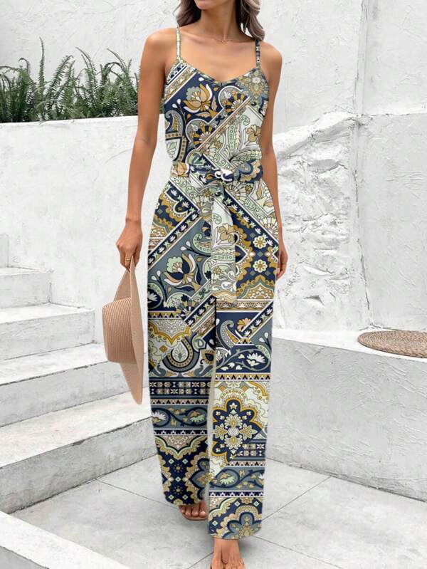 Shutterstock Glamance Mono estampado para mujer, mono para vacaciones, ropa de verano para mujer, atuendos de oficina, atuendos para salir, ropa de trabajo