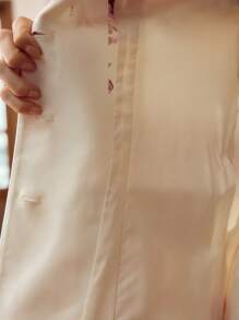 ZEYLAH Sleeveless Printed Waisted Elegant Blazer, Spring/Summer - Multicolor - View 7