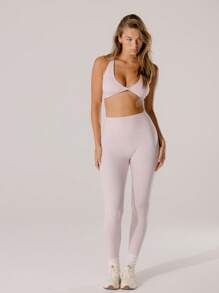 Aralina Leisurewear Active High-Rise Bottom Lift Active Summer Workout Leggings - Pink - View 11