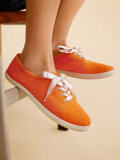 CUCCOO EASI 女式酒红色休闲平底帆布鞋