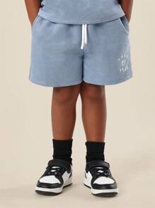 SUMWON Conjunto de sudadera y pantalones cortos para niños, ropa casual, cómoda y de uso diario, ideal para primavera y verano