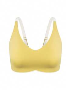SHEIN 1件装 女孩薄款自粘无痕无钢圈文胸 - 黃色 - 查看 3