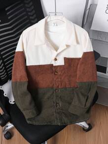 SHEIN 适合青少年男孩的休闲日常百搭舒适撞色领外套，适合儿童返校、生日派对、晚宴、演出、婚礼、洗礼、开幕式等场合，日常穿着也十分合适，适合上学、旅行、运动，适合春、秋、冬季穿着。 - 彩色 - 查看 5