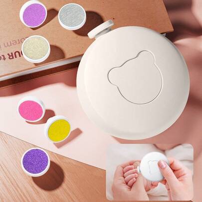 Teckwe Electric Nail Sharpener Kids Nail Polisher Hand-Held Home Nail Driller Nail Sander Fully Automatic Mini Nail Sharpener Portable Manicure Tool Nail File, Birthday Gift