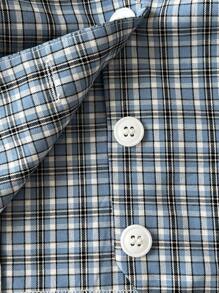 Elamini 女式夏季格纹单排扣短背心