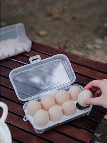 3/4/8 格鸡蛋架防震厨房容器盒储物盒，适用于户外露营和野餐。这是一款便携式鸡蛋储物盒，具有防溢、防震和便携功能 - 非常适合在露营、野餐和旅行期间以及复活节期间存放鸡蛋，它是一个鸡蛋储物托盘。
