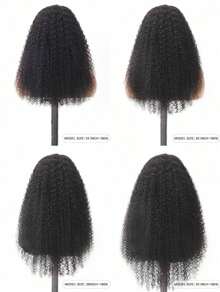 QUICK WEAR Curly Half Wig Human Hair 3-In-1 Half Wig Seamless Kinky Curly Flip Over Human Hair No Glue No Lace 180% Density 14-28 Inches Natural Black Color With Natural Hairline Beginner Friendly Sport Vacation Travel Festival Prom Outdoor Cosplay Campus School Beach Wedding Camping Holiday Outfits Summer Outfits Vacay Vibes Charm Elegant Casual Y2k Fashion Styles Ss25 Keywords - S1 - View 6