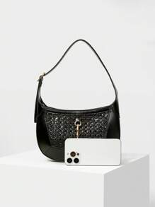 MOTF PREMIUM CHAIN SHOULDER BAG, COMMUTE - Black - View 4