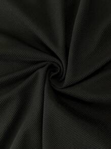 INAWLY 大码串珠刺绣亮片装饰V领背心 - 黑色 - 查看 4