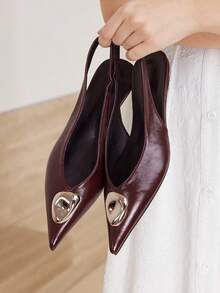 MOTF PREMIUM POINTED TOE SLIP-ON WEDGES SHOES FOR CHRISTMAS