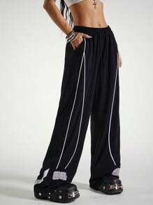 StreetHx Streetwear Women's Loose Casual Number 69 Graphic Sweatpants, Baggy Pants, Sports Sporty Style Graduation,Back To School Outfits,Graduation,Teacher Outfits For Women,Back To School Fall Cloth For Women