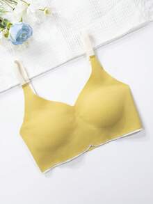 SHEIN 1件装 女孩薄款自粘无痕无钢圈文胸 - 黃色 - 查看 4