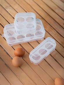3/4/8 格鸡蛋架防震厨房容器盒储物盒，适用于户外露营和野餐。这是一款便携式鸡蛋储物盒，具有防溢、防震和便携功能 - 非常适合在露营、野餐和旅行期间以及复活节期间存放鸡蛋，它是一个鸡蛋储物托盘。