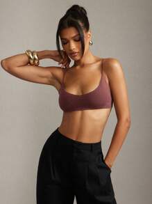 Hauture 无缝性感夏季休闲露背文胸 - 棕色 - 查看 4