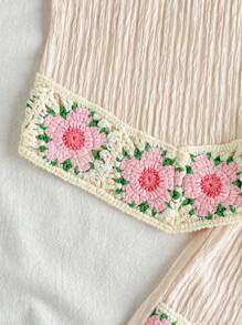 SHEIN 2pcs/Set Girls Summer Outfit, Cute Printed Camisole Top + Printed Shorts, European And American Style