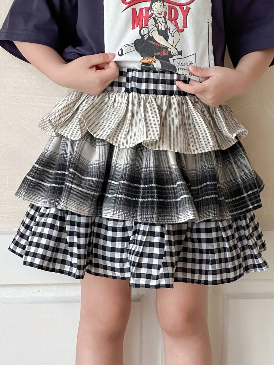 Dazy Kids Young Girls Pleated Skirt, Fall - Multicolor - View 1