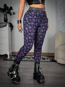 Whyspr Bedruckte Kompressionsleggings in Große Größen, Sporttights