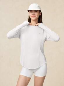 OutZeal SunProof UPF50+ Cooling Sun Protection Curved Hem Long Sleeve Tee Women With Pockets