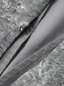 Dazy-Less 网眼拼接背心，腰带设计，宽松商务休闲风，适合办公室通勤；女士V领钩编流苏休闲外套，适合春夏秋季穿着。 - 灰色 - 查看 7