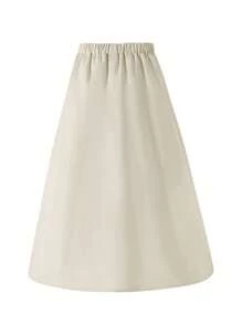 SHEIN 2pcs/Set Teen Girls Solid Color Single-Breasted Vest And Pleated Midi Skirt Elegant 2 Pieces Set