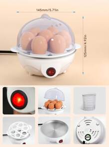 Teckwe Rapid Egg Cooker, 7 Egg Capacity Electric Egg Cooker For Hard Boiled Eggs, Poached Eggs, Scrambled Eggs, Or Omelets With Auto Shut Off Feature-US Plug