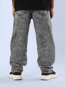 SUMWON Straight Fit Youth Boys Fashion Jeans Modern Casual Everyday School Denim Pants Bottoms Street Style Year Round Comfort