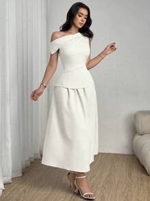 Modelyn Women 2 Pieces Elegant Set: Sleeveless Top & Midi Skirt, Summer