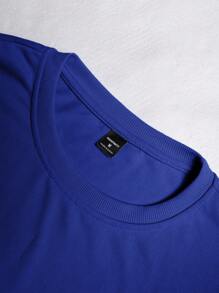 Manfinity EMRG 超大号男款卡通熊与口号图案T恤 蓝色图案T恤 男款 男款 蓝色图案T恤 蓝色图案T恤 图案T恤 蓝色 深蓝色图案T恤 - 藍色 - 查看 4