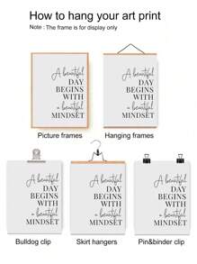 1 件励志墙贴女性人生格言办公室装饰励志女性办公室墙贴印刷女性励志格言简约主义，无框 - 彩色 - 查看 4