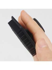 1 Stück tragbare Silikon Gesichtsreinigungsbürste & Peeling Bürste & Bart Bürste & Massagetool, Weiche hypoallergene Silikon Tiefenreinigung Peeling Gesicht & Bart Massagebürste - Geschenkset für Männer & Frauen, Ehemann Vater Weihnachten Geburtstag Pflegeset Hautpflege Routine Essentiell - Schwarz - Übersicht 5