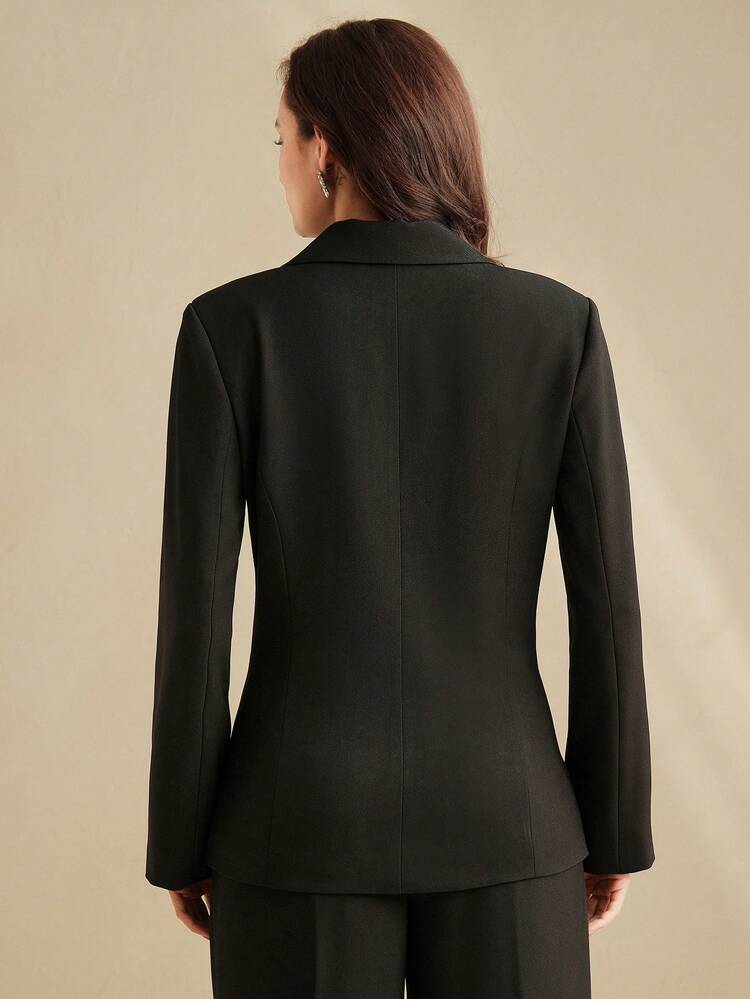 Fashionable Boutique High-End Floral Beaded Double-Breasted Blazer Jacket For Women