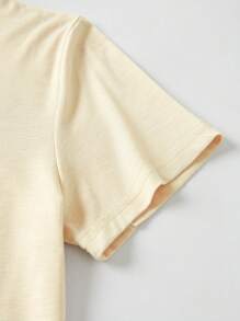 T-shirt graphique à col rond et manches courtes pour femmes, imprimé de lettres anglaises, tenue décontractée pour tous les jours, printemps/été