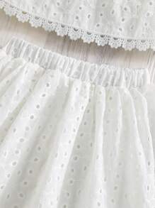 Emery Rose Kids Emery Rose Kids Baby Girl Casual Minimalist Comfortable Round Neck Sleeveless Open Back Asymmetrical Hem Top And Mini Skirt 2PC Set Back To School