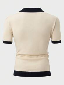 RueChic Men Textured SS Fashion Regular Polo Shirt - Beige - View 3