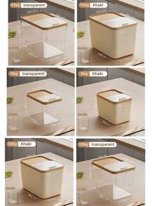 5/10/15kg Food Storage Rice Barrel, Large-Size Rice And Flour Container, Push-Pull Food Storage Box, Thickened Household Use, Suitable For Kitchen