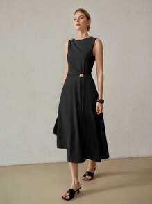 MOTF PREMIUM Kleid mit Metalldetails und geraffter Taille