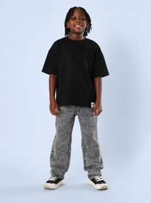 SUMWON Straight Fit Youth Boys Fashion Jeans Modern Casual Everyday School Denim Pants Bottoms Street Style Year Round Comfort