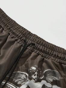 ROMWE MEN Men's Street Life Angels Printed Set - Multicolor - View 7