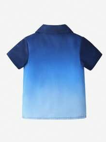 1pc Multi-Color Gradient Pocket Boys Casual Shirt, Suitable For Commuting, School, Outdoor Activities, And Any Occasion - Multicolor - View 2
