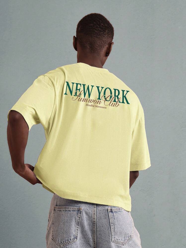 T-shirt oversize a maniche corte in misto cotone con movimento consapevole