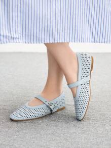 CUCCOO BIZCHIC 女士时尚通勤百搭休闲玛丽珍平底鞋