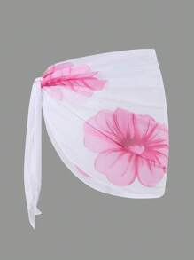 Swim Oasis 4 件套女士花卉印花泳装和沙滩装，夏季 - 粉色 - 查看 6