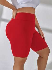 Easithlete Plus Size High Waisted Lifting Sports Shorts Workout Short